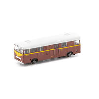 Auscision HO FP12 Pay-Bus, Indian Red with Small Black & Blue L7