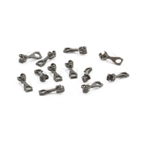 Auscision Models HO Premium Medium Shank Scale Size Blackened Metal Knuckle Couplers with No Trip Pin
