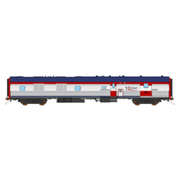 Auscision HO PCO Power Van V/Line Passenger Mk2 Red/Blue/White (2007-2009) Single Car