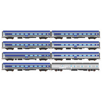 Auscision HO The Overland GSR Blue with Emu Logo (2017-Present) 8 Car Set