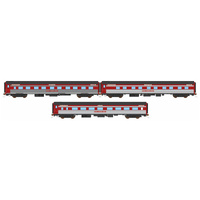 Auscision HO The Overland V&ANR Regal Red (1978-1989) 3 Car Add-On Set #2