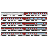 Auscision HO The Overland AN/GSR Regal Red (1995-1999) 10 Car Set