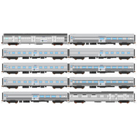 Auscision HO The Overland GSR Grey & Silver with Kookaburra Logo (2000-2007) 10 Car Set