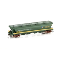 Auscision Models HO VHGF Grain Hopper ABB Green/Yellow with ABB Logo 4 Wagon Pack