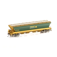 Auscision Models HO VHGF Grain Hopper Freight Australia Green/Yellow with FA Logo 4 Wagon Pack