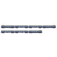 Auscision Models HO Harris VR Blue/Gold 1975-1988 Era 3 Door Type 2  7 Car Set  DCC Sound Equipped