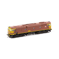 Auscision HO 44201 Indian Red, L7 one end, with a yellow bottom stripe 442 Class Locomotive w/ DCC Sound