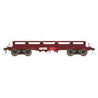 Auscision HO NCNX Coil Steel Wagon, SRA Red without Tarp Hoops - 4 Car Pack