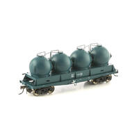 Auscision HO PCT Cement Hopper, PTC Blue - 4 Car Pack