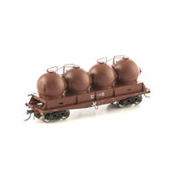 Auscision HO NPTF Cement Hopper, SRA Red - 4 Car Pack
