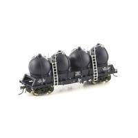 Auscision HO L Locomotive Sand Wagon, Freight Rail Blue - 4 Car Pack