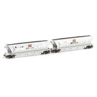 Auscision HO QHBH Coal Hopper, QR National, Silver - 4 Car Pack