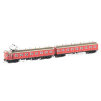 Auscision HO Tait VR Carriage Red, Disc Wheels & No Signs - 4 Car Set
