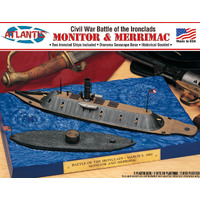 Atlantis Monitor and Merrimack Civil War Set Plastic Model Kit