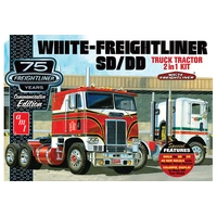 AMT 1/25 White Freightliner 2-in-1 SC/DD Cabover Tractor  (75th Anniversary) Plastic Model Kit