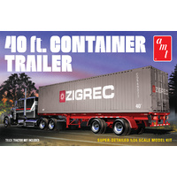 AMT 1/24 40' Semi Container Trailer Plastic Model Kit AMT1196