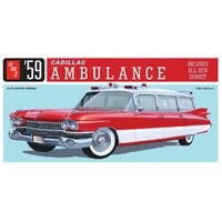 AMT 1/25 1959 Cadillac Ambulance w/Gurney Plastic Model Kit