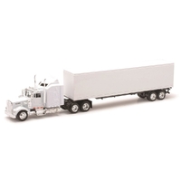 New Ray 1/43 White Kenworth W900 40' Container Truck