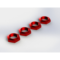 Arrma Aluminum Wheel Nut 17mm Red Nero (4), AR330360