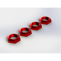 Arrma Aluminum Wheel Nut 17mm Red Nero (4), AR330360