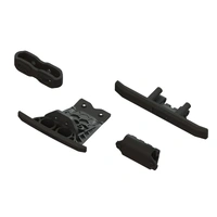 Arrma Lower Skid And Bumper Set, Black, Vorteks MEGA