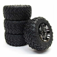 Arrma Ragnarok Mt Tire Set, Mounted, Black Chrome, 2pcs, AR550053