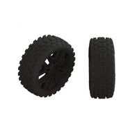 Arrma 2HO Tire Set Glued Black 2pcs, AR550057