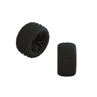 Arrma dBoots 'FORTRESS' Tyre Set Glued on Black Rims (2pcs)
