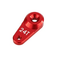 Arrma Servo Horn Metal 24T Aluminum Red, AR340103