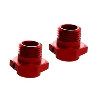 Arrma Aluminium Wheel Hex, 17mm, 16.5mm Thick, Red, 2 Pieces, AR310484