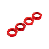 Arrma Aluminium Wheel Nut, 17mm, Red, Nero, 4 Pieces, AR330360