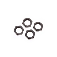 Arrma Aluminium Wheel Nut, 17mm, Black, 4 Pieces, AR310449