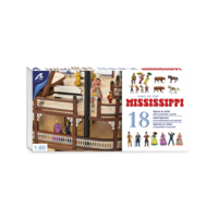 Artesania 20515F Set of 20 Metal Figurines and Animals For Mississippi Metal Accessory