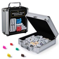 Mexican Train Dominoes Classic Game in Carry Case