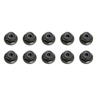 Team Associated Locknuts, M3, flanged, black