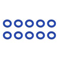 Team Associated Ballstud Washers, 5.5x3.0x0.5 mm, blue aluminum