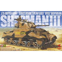 Asuka 1/35 British Army Sherman 3 Direct Vision Type (w/ Early VVSS) Plastic Model Kit