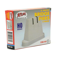 Atlas HO 3in Bridge Piers 4pce