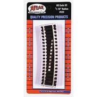 Atlas HO Curve 1/2 18" Radius Seciton 4/pk Code 83