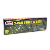 Atlas HO Rustic Fence & Gate Kit ATL0777