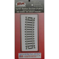 Atlas HO 15inch Radius 4pce Track ATL0832