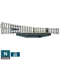 Atlas N Gauge Code 80 Track Manual Right Hand #6 Turnout