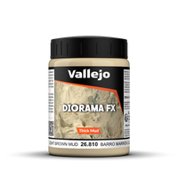 Vallejo Diorama FX Thick Mud Textures Light Brown Thick Mud 200ml