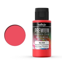 Vallejo Premium Colour Fluorescent Scarlet 60 ml Acrylic Airbrush Paint
