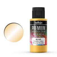 Vallejo Premium Colour Metallic Yellow 60 ml Acrylic Airbrush Paint