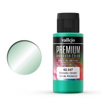 Vallejo 62047 Premium Colour Metallic Green 60 ml Acrylic Airbrush Paint