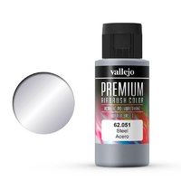 Vallejo 62051 Premium Colour Steel 60 ml Acrylic Airbrush Paint