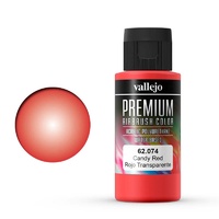 Vallejo 62074 Premium Colour Candy Red 60 ml Acrylic Airbrush Paint
