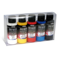 Vallejo Premium Colour Opaque Colors 5 Colour Set Acrylic Airbrush Paint