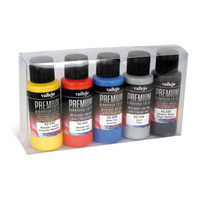 Vallejo 62103 Premium Colour Metallics 5 Colour Set Acrylic Airbrush Paint